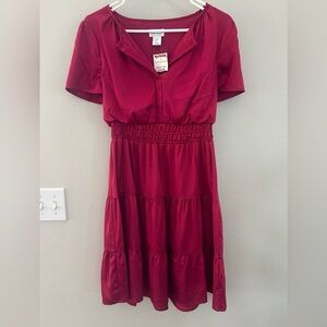 Nicole Miller Dark Fushia Midi Dress